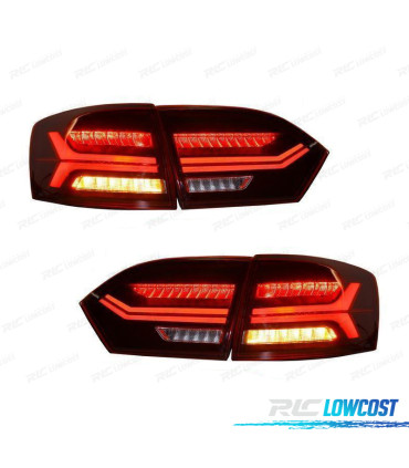 CONJUNTO DE FAROLINS VW JETTA MK6 12-14 LED BAR COM INDICADORES DINÂMICOS