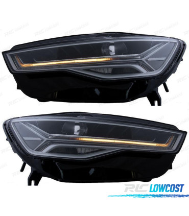 CONJUNTO DE FARÓIS PARA AUDI A6 4G C7 FULL LED MATRIX DESIGN COM INDICADORES DINÂMICOS