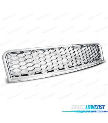 GRELHA FRONTAL AUDI A4 B6 00-04 LOOK RS CROMADA