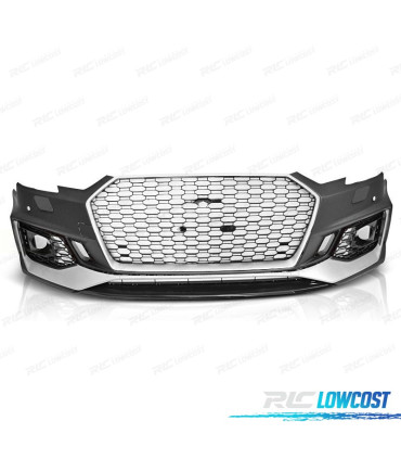 PARA-CHOQUES FRONTAL AUDI A4 B9 15-19 LOOK RS4 PRETO PRATA PDC