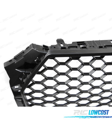 GRELHA FRONTAL AUDI A4 B9 15-19 LOOK RS PRETO MATE