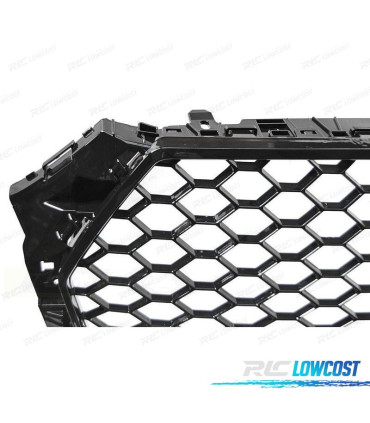 GRELHA FRONTAL AUDI A4 B9 15-19 LOOK RS PRETO BRILHANTE