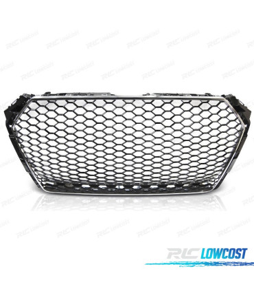 GRELHA AUDI A4 B9 15-19 LOOK RS CROMADO PRETO