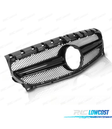 GRELHA FRONTAL MERCEDES CLA W117 2013-2016 LOOK AMG PRETO BRILHO