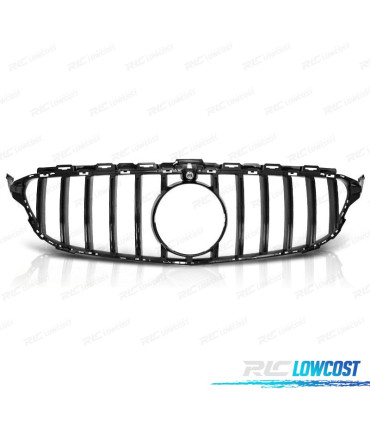 GRELHA MERCEDES CLASSE C W205 18-21 LOOK GTR PRETO BRILHANTE