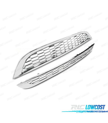 GRELHA FRONTAL MINI COOPER R50 R53 01-06 S TYPE CROMADA