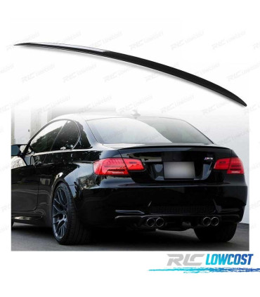 AILERON LIP SPOILER TRASEIRO BMW E92 COUPE 06-14 LOOK M PRETO BRILHANTE