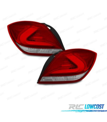 FAROLINS LED OPEL ASTRA H GTC 05-10 CARDNA VERMELHO PRATA TRANSPARENTE