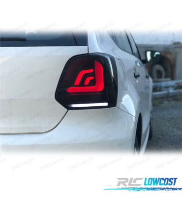 FAROLINS LED VOLKSWAGEN VW POLO 6R 6C 09-17 CARDNA DINÂMICOS PRETO FUMADO