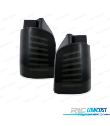 FAROLINS TRASEIROS CARDNA PARA VOLKSWAGEN VW T5 03-09 2P LIGHT BAR PRETO FUMADO