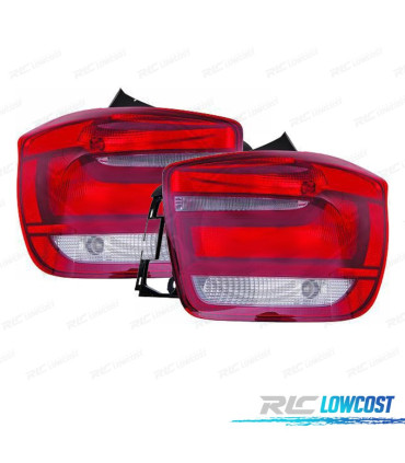 FAROLINS TRASEIROS BMW F20 F21 11- VERMELHO CHROME