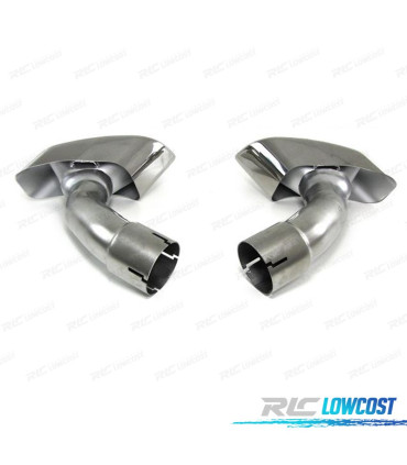 PONTEIRAS DE ESCAPE BMW X6 E71 08-14 LOOK M CROMADO + MOLDURA DE ESCAPE