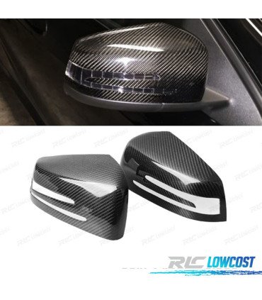 CAPAS DE ESPELHOS RETROVISORES CARBONO MERCEDES CLASSE A B C E S CLA GLK GLA 06-18