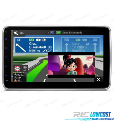 AUTO RADIO GPS 1 DIN ANDROID 14 LCD TÁCTIL 10"