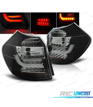 FAROLINS TRASEIROS PARA BMW SÉRIE 1 E81 E87 04-07 BLACK LED BAR