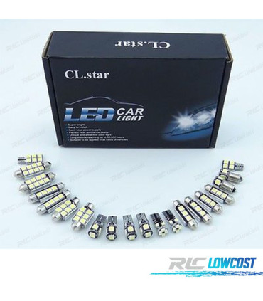 KIT COMPLETO 15 LAMPADAS LED INTERIOR PARA VOLKSWAGEN VW GOLF 4 MK4 JETTA IV GTI 99-05