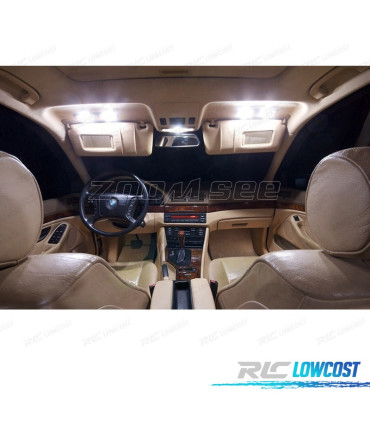 KIT COMPLETO DE 19 LÂMPADAS LED INTERIOR BMW E39 5 SERIE SEDAN 520I 535I 525I 528I 530I 540I M5 96-03
