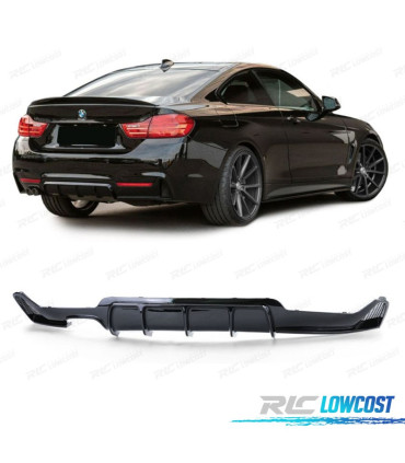 DIFUSOR BMW F32 F33 F36 13-20 COUPÉ CABRIO M PERFORMANCE PRETO BRILHANTE ABS