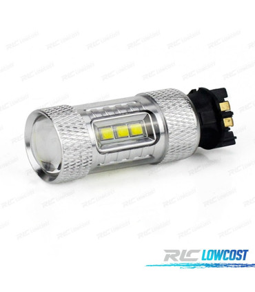 LÂMPADA LUZES DIURNAS PW24W OU PYW24W 80W 16SMD CANBUS