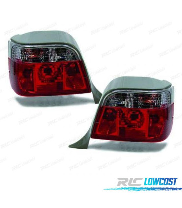 FAROLINS TRASEIROS BMW E36 TOURING 90-99 VERMELHO CROMADO