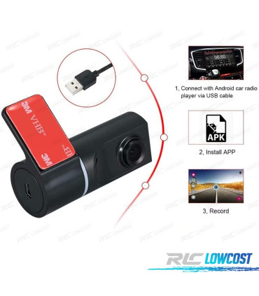 CÂMARA FRONTAL MINI DVR HD RADIOS