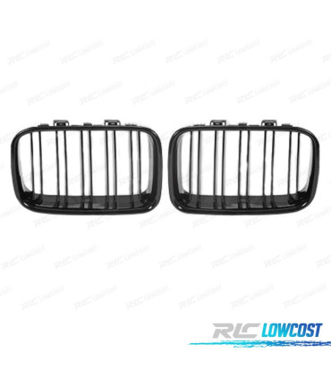 GRELHAS FRONTAIS DUPLAS BMW E36 91-96 PRETO BRILHANTE