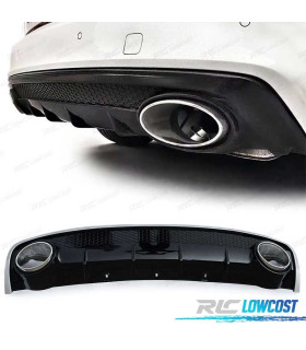 DIFUSOR TRASEIRO AUDI A4 B8 11-15 DUPLA SAIDA LOOK RS4