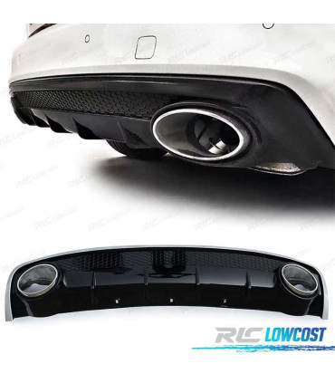 DIFUSOR TRASEIRO AUDI A4 B8 11-15 DUPLA SAIDA LOOK RS4