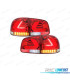FAROLINS LED VOLKSWAGEN VW TOUAREG I 7L 02-10 CARDNA VERMELHO TRANSPARENTE