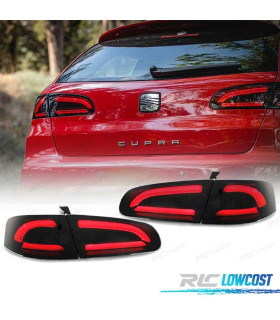 FAROLINS TRASEIROS LED LIGHTBAR SEAT IBIZA 6L 02-08 CARDNA FUNDO PRETO
