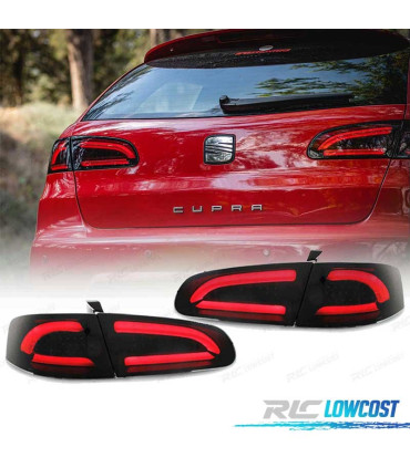 FAROLINS TRASEIROS LED LIGHTBAR SEAT IBIZA 6L 02-08 CARDNA FUNDO PRETO