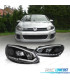 FAROIS FRONTAIS VOLKSWAGEN VW GOLF MK6 08-12 TUBE LIGHT FUNDO PRETO