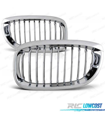 GRELHAS FRONTAIS BMW E46 COUPE CABRIO 03+ CROMADAS