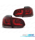 FAROLINS TRASEIROS LED VOLKSWAGEN VW GOLF 6 MK VI 08-12 VERMELHO BRANCO