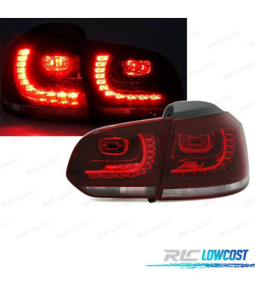 FAROLINS TRASEIROS LED VOLKSWAGEN VW GOLF 6 MK VI 08-12 VERMELHO BRANCO