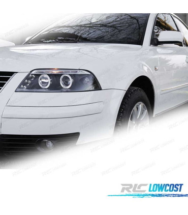 FARÓIS ANGEL EYES PARA VOLKSWAGEN VW PASSAT 3BG 00-05 PRETO