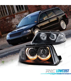 FARÓIS VOLKSWAGEN VW PASSAT 3BG 00-05 ANGEL EYES FUNDO NEGRO