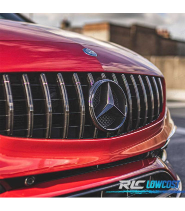 GRELHA FRONTAL MERCEDES A W176 12-15 GTR PRETO CROMADO A45 GT-R PANAMERICANA
