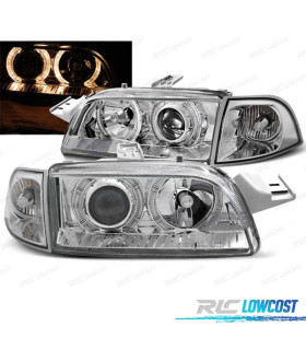 FARÓIS ANGEL EYES FIAT PUNTO 93-99 FUNDO CROMADO AUT.