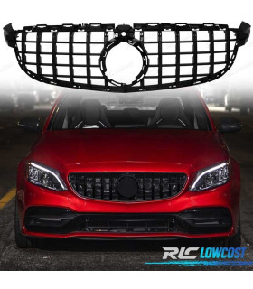 GRELHA FRONTAL MERCEDES W205 15-17 LOOK AMG GT CAMARA PRETO BRILHO