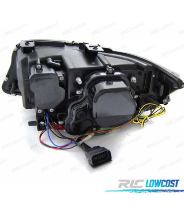 FARÓIS ANGEL EYES AFS U 3D XENON LED BMW SERIE 3 E90 E91 08-12 FUNDO PRETO