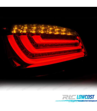 FAROLINS TRASEIROS BMW E60 LCI 07-09 FULL LED BAR FUMADO ESCURECIDO