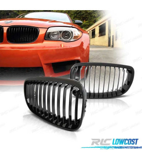 GRELHAS FRONTAIS BMW E81 E87 E82 E88 LOOK M PERFORMANCE PRETO BRILHANTE 07-11
