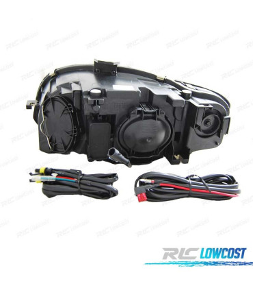 FARÓIS OPTICAS AUDI A4 B7 04-08 LUZ DIURNA DRL FUNDO PRETO