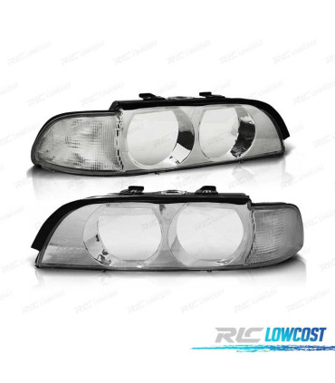 FAROS BMW E39 95-00 LENTE CROMADO