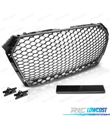 GRELHA AUDI A4 B9 15-19 LOOK RS CINZA PRATEADO