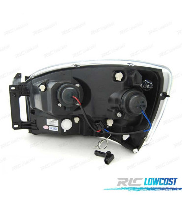 FARÓIS OPTICAS RAM 06-08 LUZ DIURNA LED PRETO