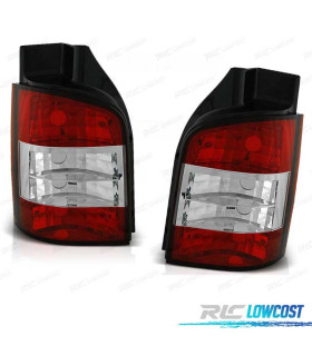 FAROLINS TRASEIROS PARA VOLKSWAGEN VW T5 03-09 VERMELHO BRANCO