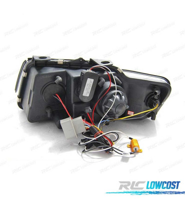 FARÓIS OPTICAS AUDI A4 B6 CABRIO 02-06 LUZ DIURNA LED CROMADO