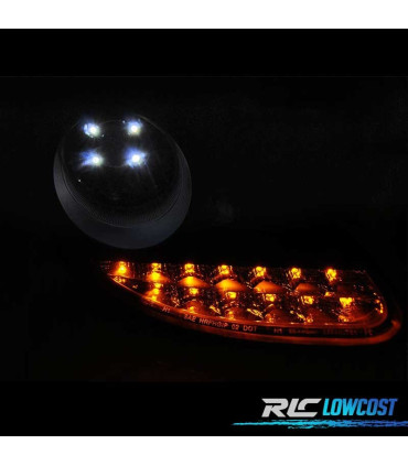 FARÓIS OPTICAS PORSCHE BOXSTER 986 CARRERA 911 996 96-04 LUZ DIURNA LED PRETO